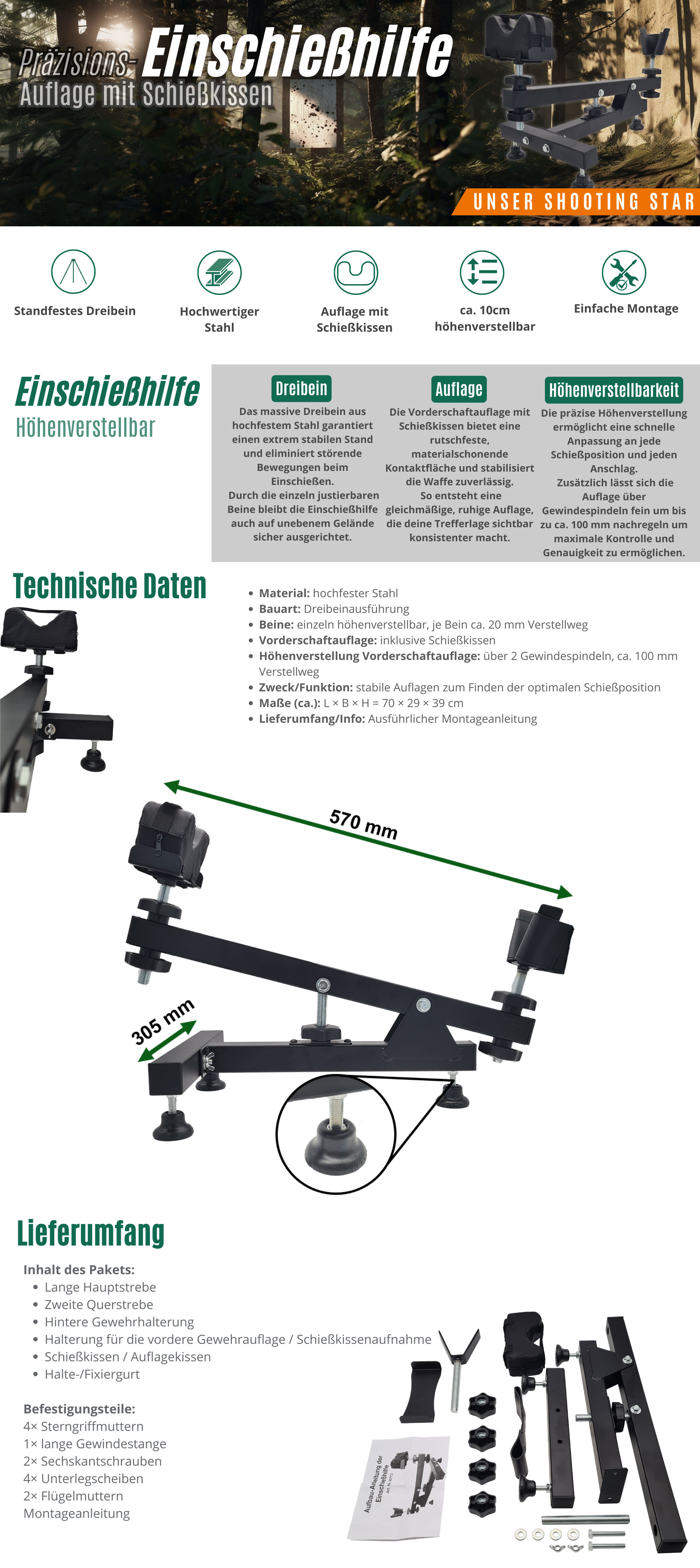 Präzisions-Einschießhilfe