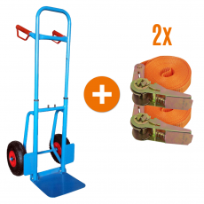 Sackkarre klappbar blau + 2 Spanngurte 5m