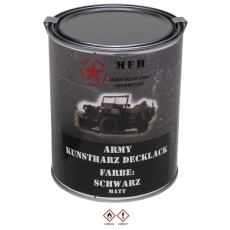 Farbdose, Markierungsfarbe SCHWARZ, matt, 1 Liter