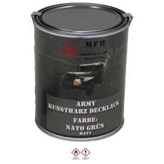 Farbdose, Markierungsfarbe NATO GRÜN, matt, 1 Liter